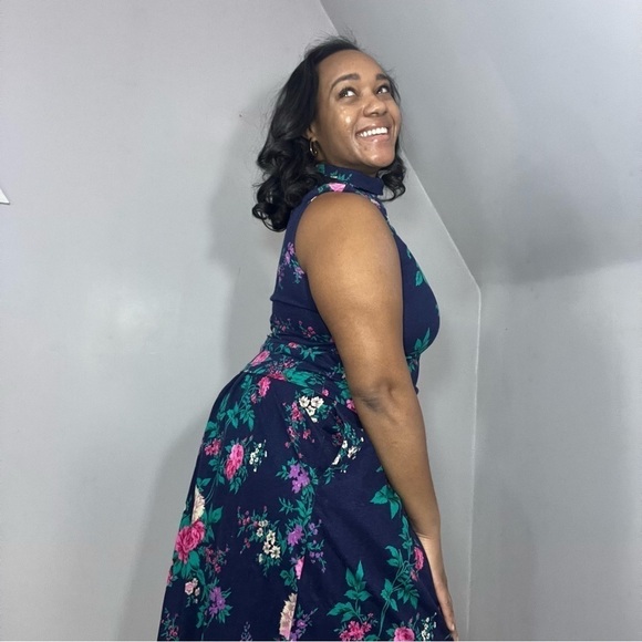 Vintage Floral Co-ord Jos A Bank Romantic Maxi Skirt Set Renaissance Cottagecore - Picture 6 of 16